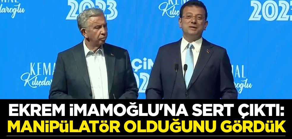 Ekrem İmamoğlu'na sert çıktı: Son seçimlerde manipülatör olduğunu gördük