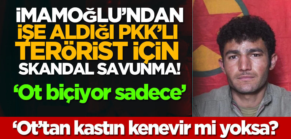 İmamoğlu’ndan işe aldığı PKK’lı terörist için skandal savunma: ‘Ot biçiyor sadece’