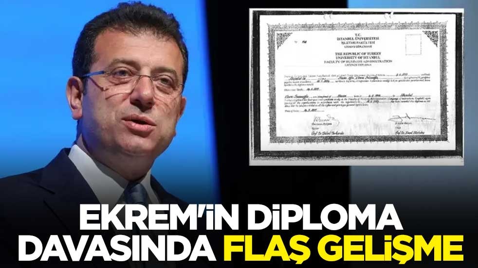 Ekrem'in diploma davasında flaş gelişme