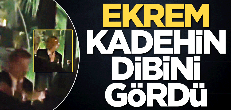 Ekrem kadehin dibini gördü