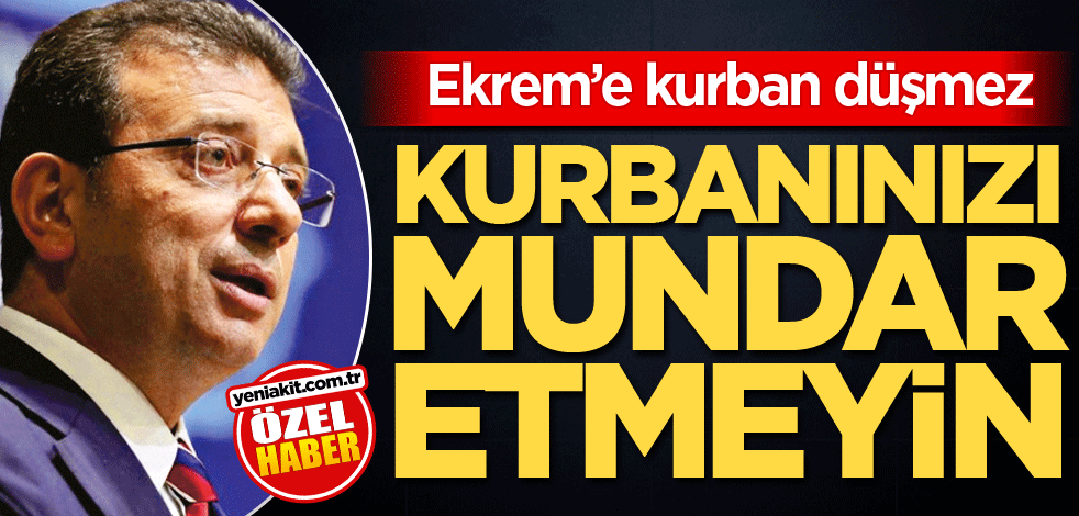 Kurbanınızı zayi etmeyin