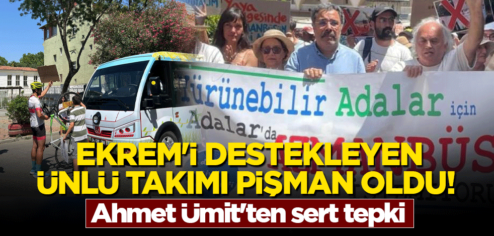 Ekrem'i destekleyen ünlü takımı pişman oldu! Ahmet Ümit'ten sert tepki