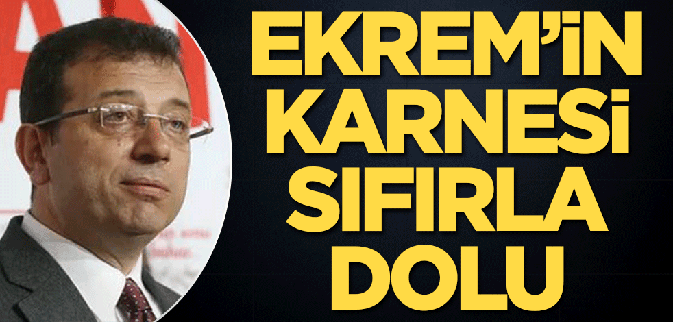 Ekrem’in deprem karnesi sıfırla dolu