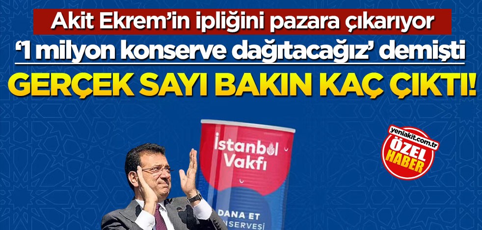 Ekrem’in "kurban eti" yalanı