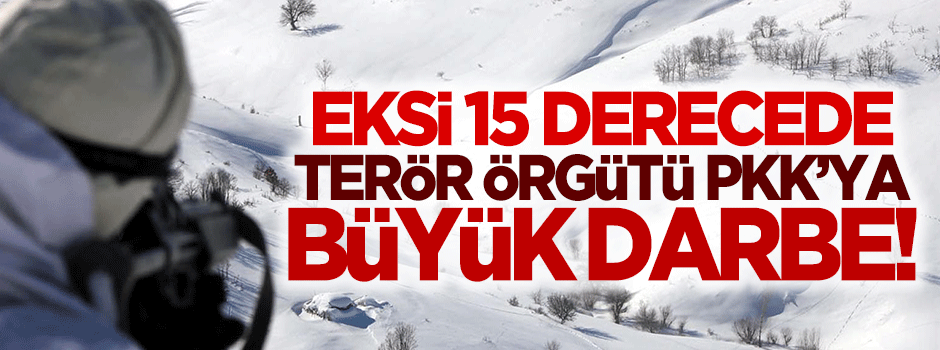 Eksi 15 derecede PKK'ya büyük darbe!