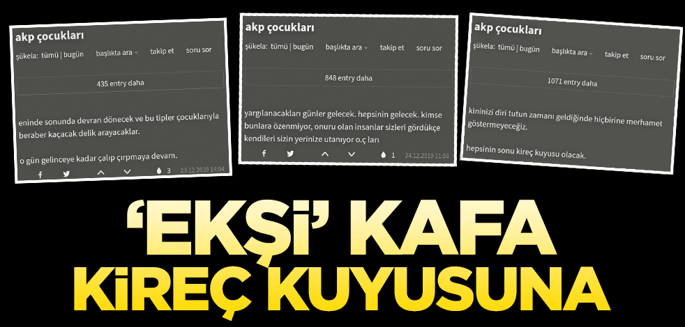‘Ekşi’ kafa kireç kuyusuna