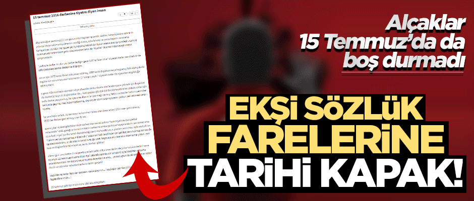 Ekşi Sözlük alçaklarının maskelerini bu sefer içerden biri indirdi!