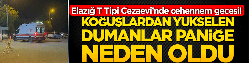 Elazığ T Tipi Cezaevi’nde cehennem gecesi! Koğuşlardan yükselen dumanlar panik yarattı!