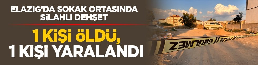 Elazığ’da sokak ortasında silahlı dehşet: 1 kişi öldü, 1 kişi yaralandı