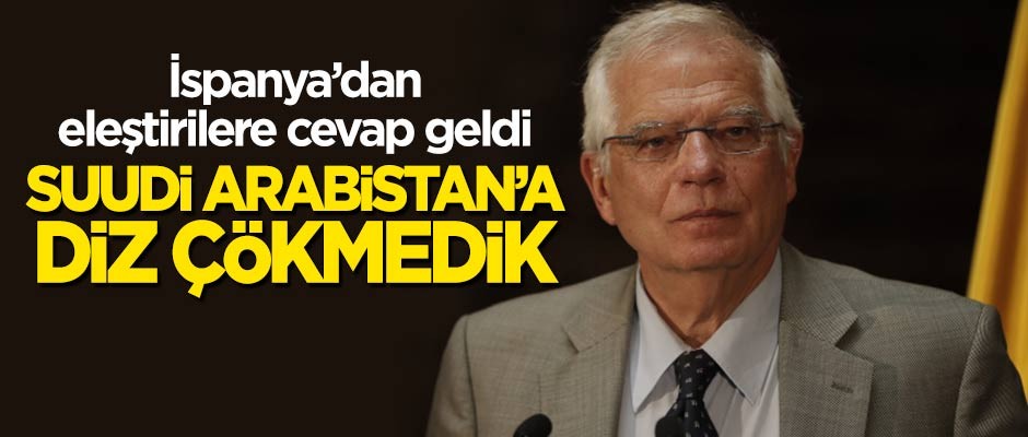 Eleştirilere cevap veren İspanya: Suudi Arabistan karşısında diz çökmedik