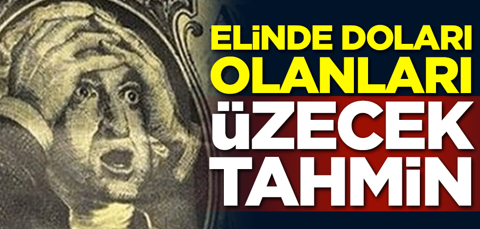 Elinde doları olanları üzecek tahmin
