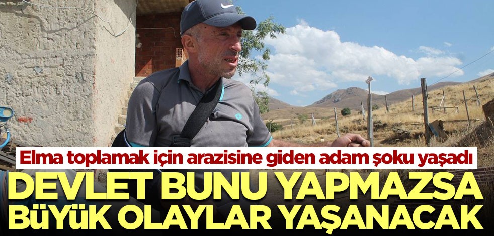 Elma toplamak için arazisine giden adam şoku yaşadı: Devlet bunu yapmazsa olaylar başlayacak