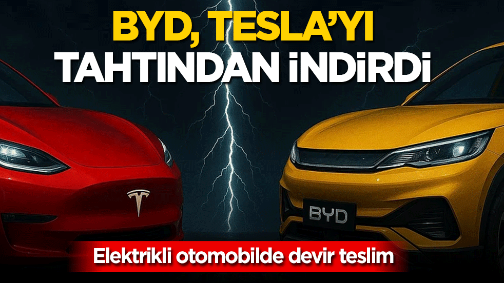 Elon Musk'a soğuk duş! Elektrikli otomobilde devir teslim: BYD, Tesla’yı tahtından indirdi!