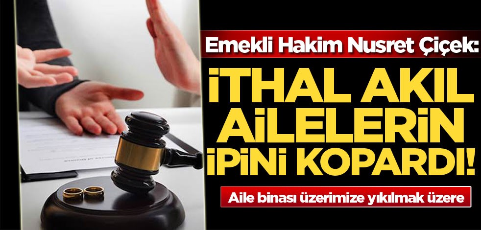 Emekli Hakim Nusret Çiçek: İthal akıl ailelerin ipini kopardı!
