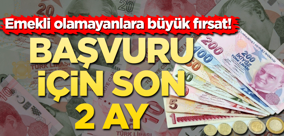 Emekli olamayanlara büyük fırsat! Başvuru için son 2 ay
