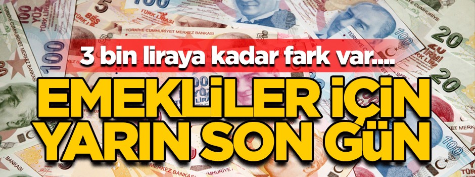 Emeklilere kritik uyarı! Yarın son gün...