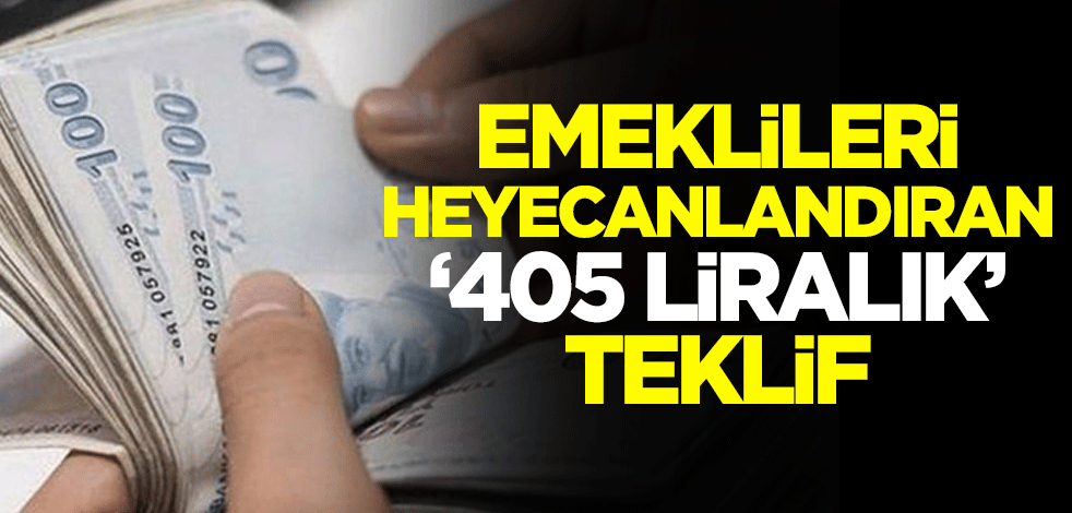Emeklileri heyecanlandıran '405 liralık' teklif