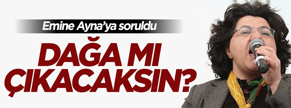 Emine Ayna'ya 'dağa mı çıkacaksın?' diye soruldu
