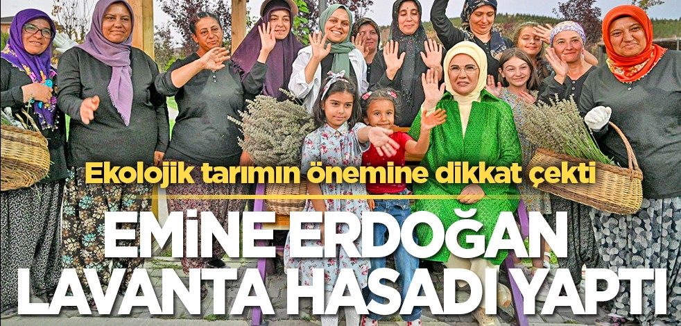 Emine Erdoğan, Ekolojik köy ziyareti ve lavanta hasadı yaptı