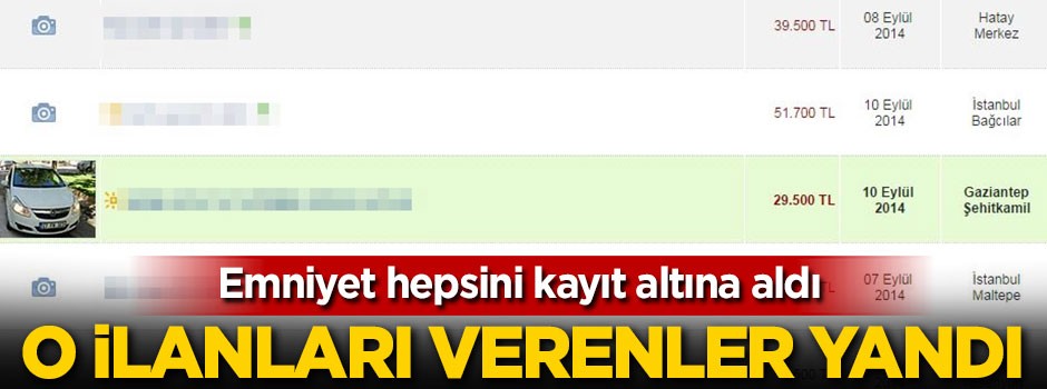 O ilanları verenler yandı