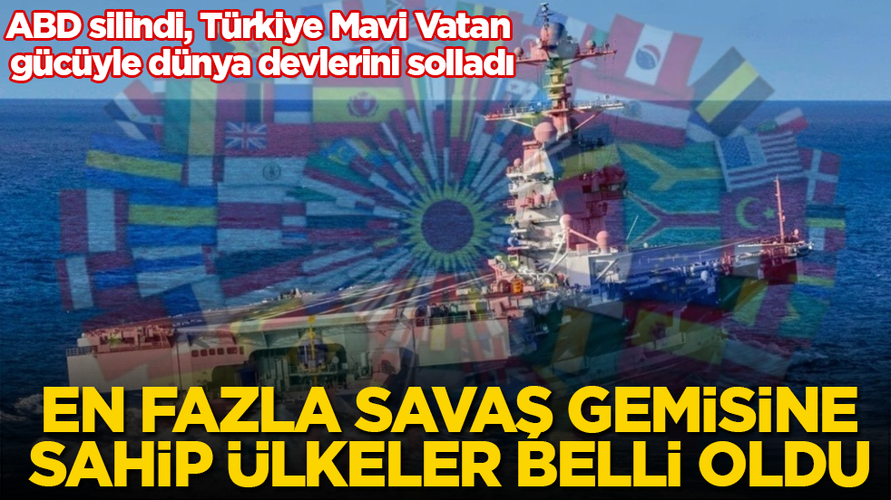 En fazla savaş gemisine sahip ülkeler belli oldu! ABD silindi, Türkiye Mavi Vatan gücüyle dünya devlerini solladı