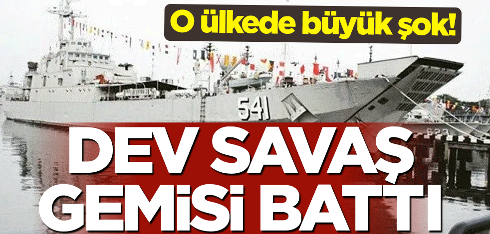 Endonezya Donanması’na ait dev savaş gemisi battı