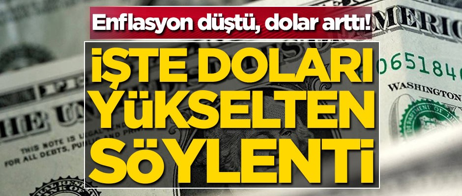 Enflasyonun düşmesinin ardından dolar arttı! İşte doları yükselten söylenti