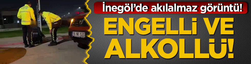 Engelli ve alkollü! Polislerin götürmesine bakın ne cevap verdi