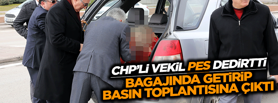 Ensar Öğüt bagajda getirdiği koçla basın toplantısı yaptı