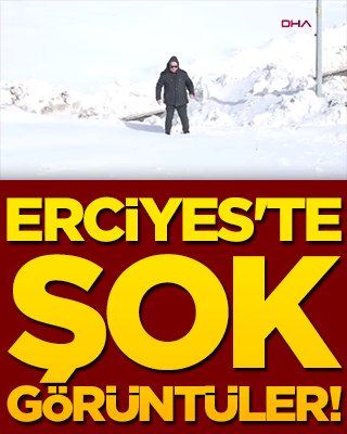 Erciyes'te şok görüntüler!