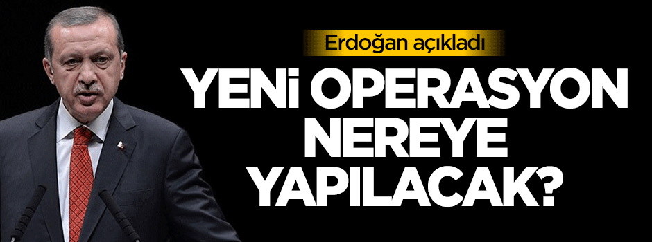 Erdoğan açıkladı: Yeni operasyon nereye yapılacak?