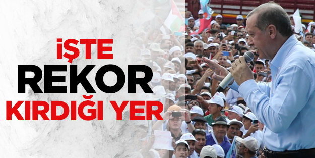 Erdoğan, Adıyaman'ın Sincik ilçesinde rekor kırdı