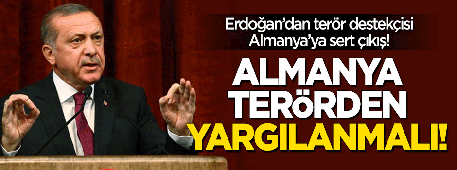 Erdoğan: Almanya terörden yargılanmalı!