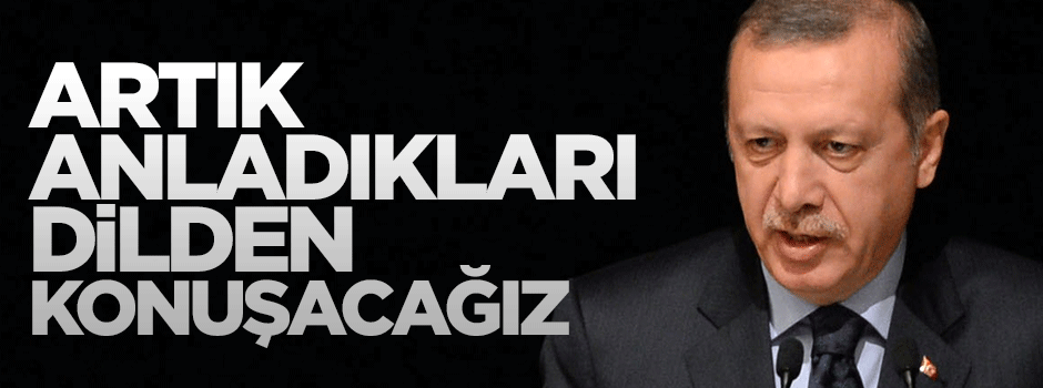 Erdoğan: Artık anladıkları dilden konuşacağız