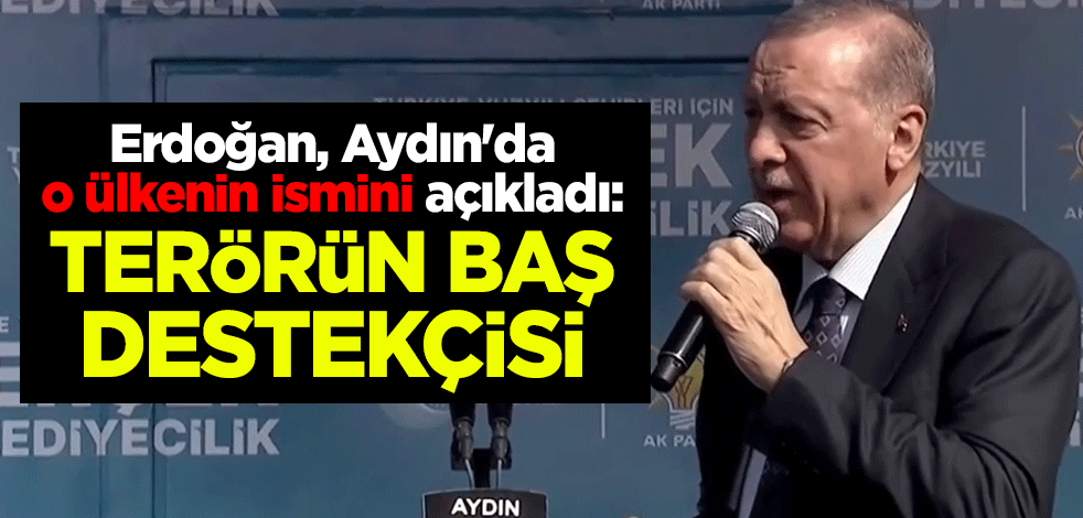 Erdoğan, Aydın'da o ülkenin ismini açıkladı: Terörün baş destekçisi