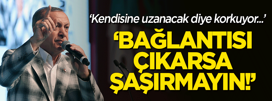 Erdoğan: Bağlantısı çıkarsa şaşırmayın
