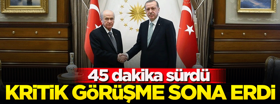 Erdoğan-Bahçeli görüşmesi sona erdi