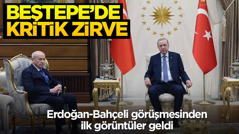 Erdoğan-Bahçeli görüşmesinden ilk görüntüler geldi! Beştepe’de kritik zirve