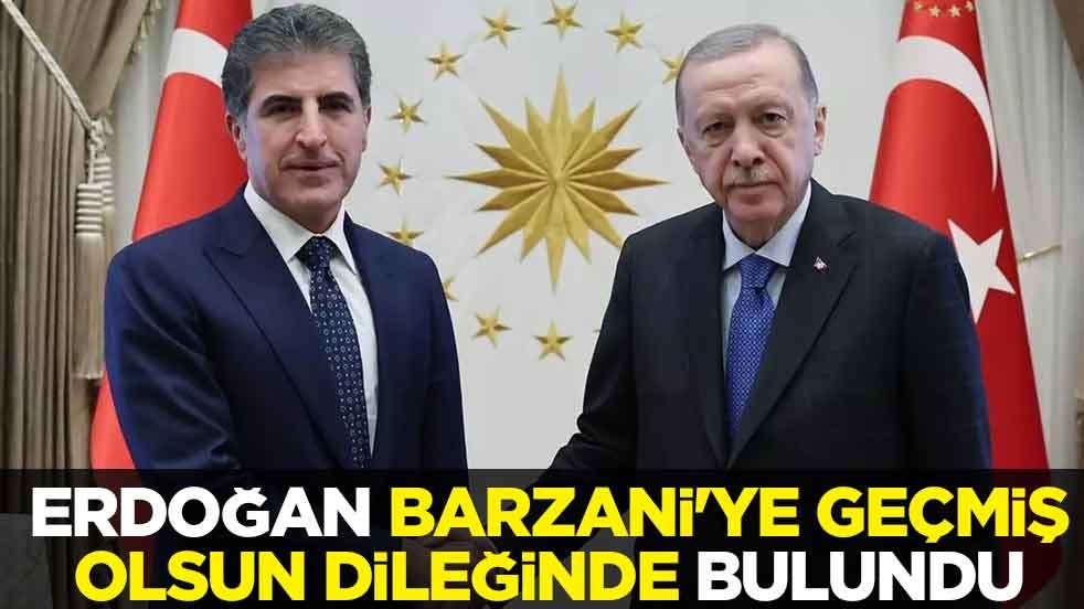 Erdoğan Barzani'ye geçmiş olsun dileğinde bulundu