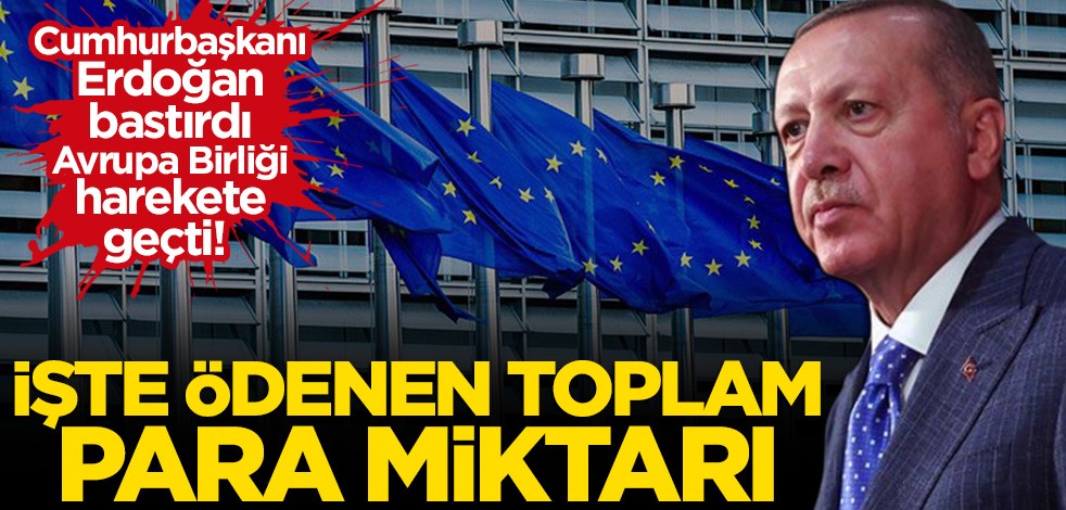 Erdoğan bastırdı, AB harekete geçti! İşte ödenen toplam para miktarı