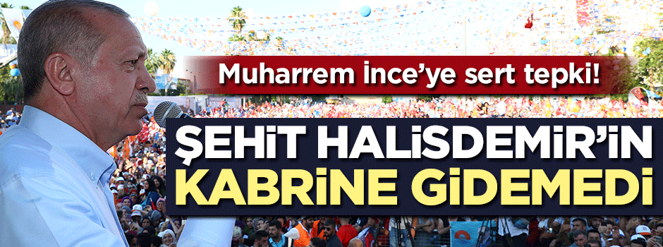 Erdoğan: Bay Muharrem Şehit Halisdemir'in kabrine gidemedi