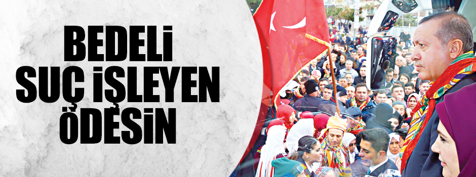 Erdoğan: Bedeli suç işleyen ödesin