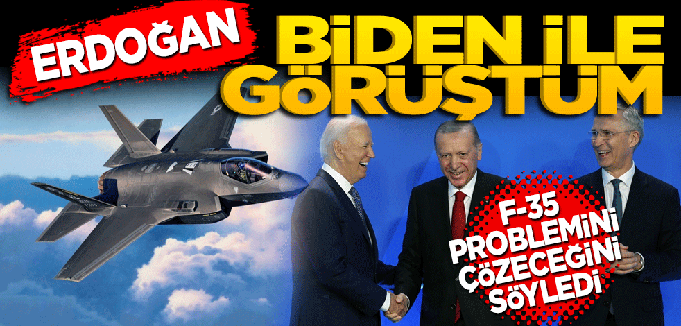 Erdoğan: "Biden ile görüştüm 3-4 hafta içinde F-35'lerin problemini çözeceğini söyledi"