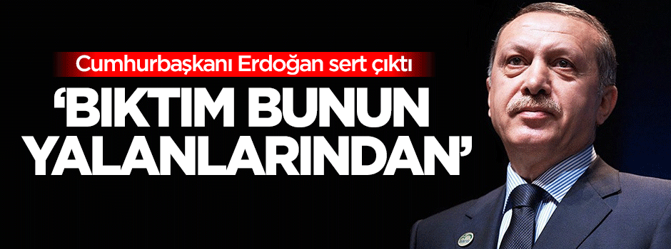 Erdoğan: Bıktım bunun yalanlarından