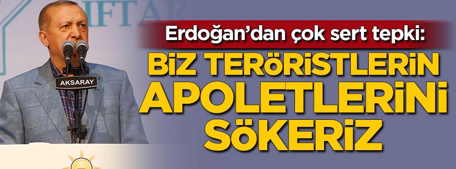 Erdoğan: Biz teröristlerin apoletlerini söktük