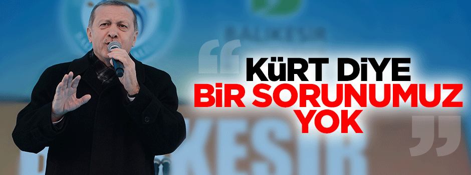Erdoğan: Bizim Kürt diye bir sorunumuz yok
