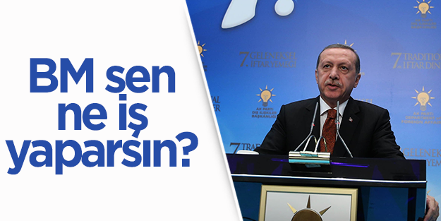Erdoğan: BM sen ne iş yaparsın?