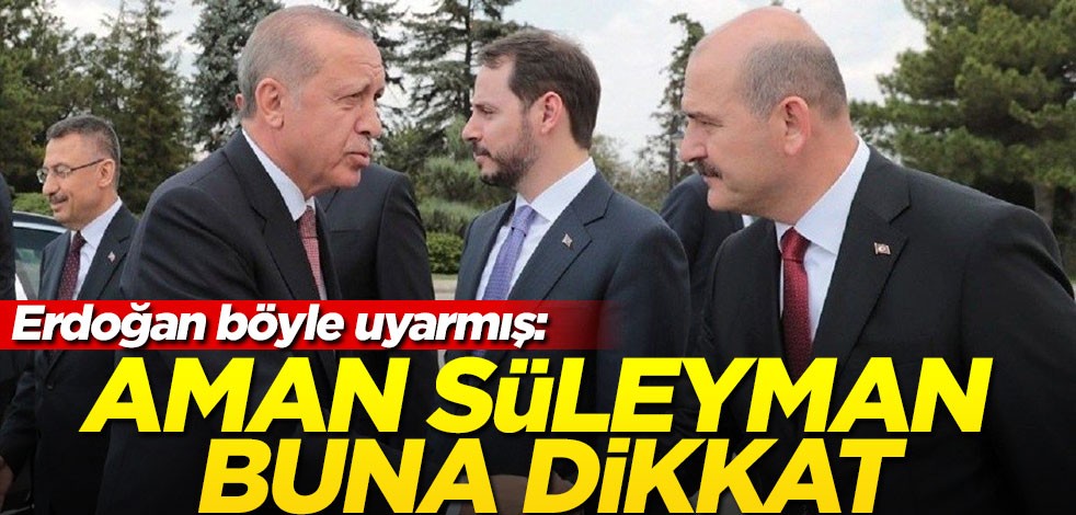 Erdoğan böyle uyarmış: Aman Süleyman, buna dikkat!