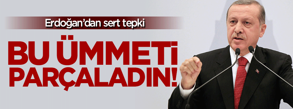 Erdoğan: Bu ümmeti parçaladın!