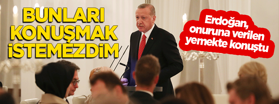 Erdoğan: Bunları burada konuşmak istemezdim ama...